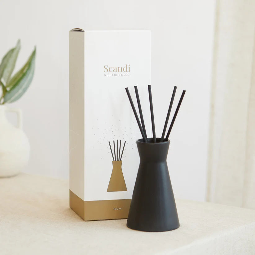 Black Reed Diffuser - Activated Charcoal & Matcha