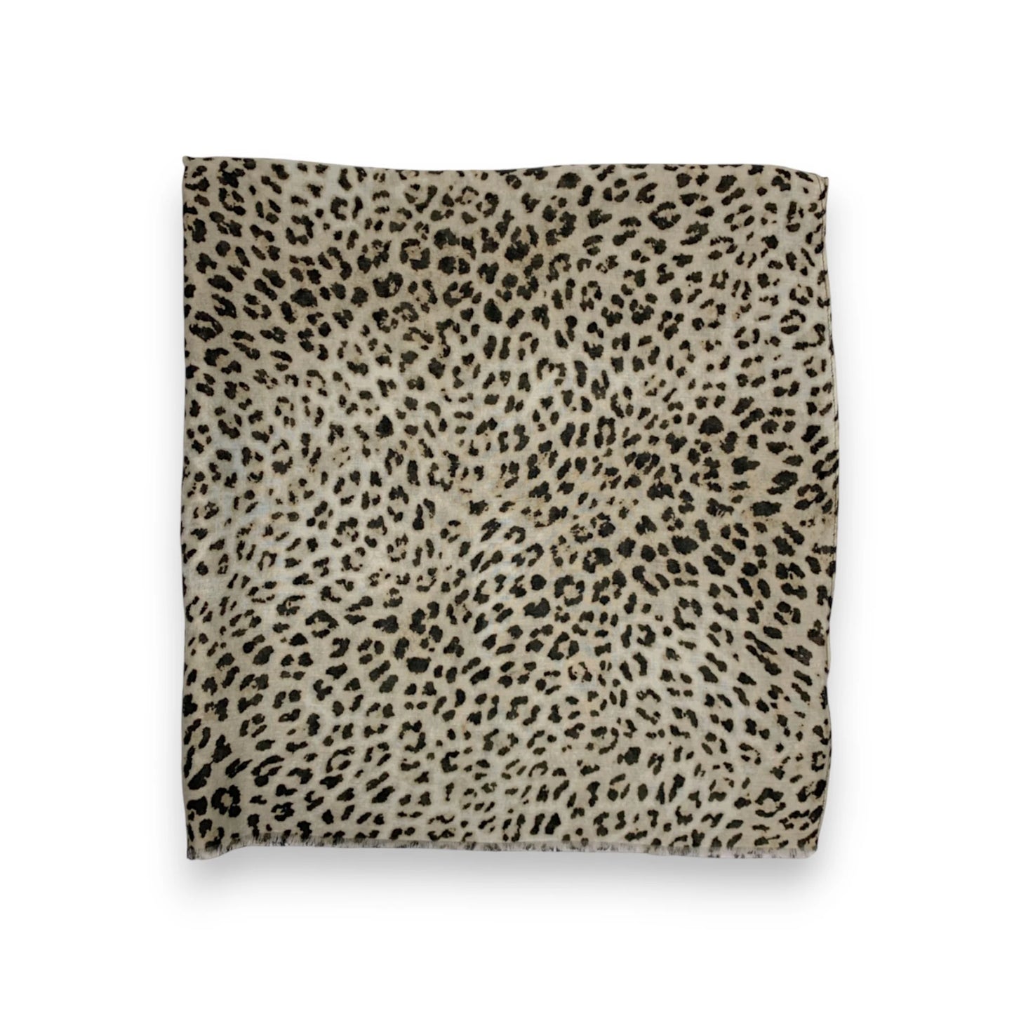 Cheetah Print Cotton Blend Scarf