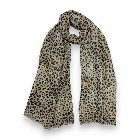Cheetah Print Cotton Blend Scarf