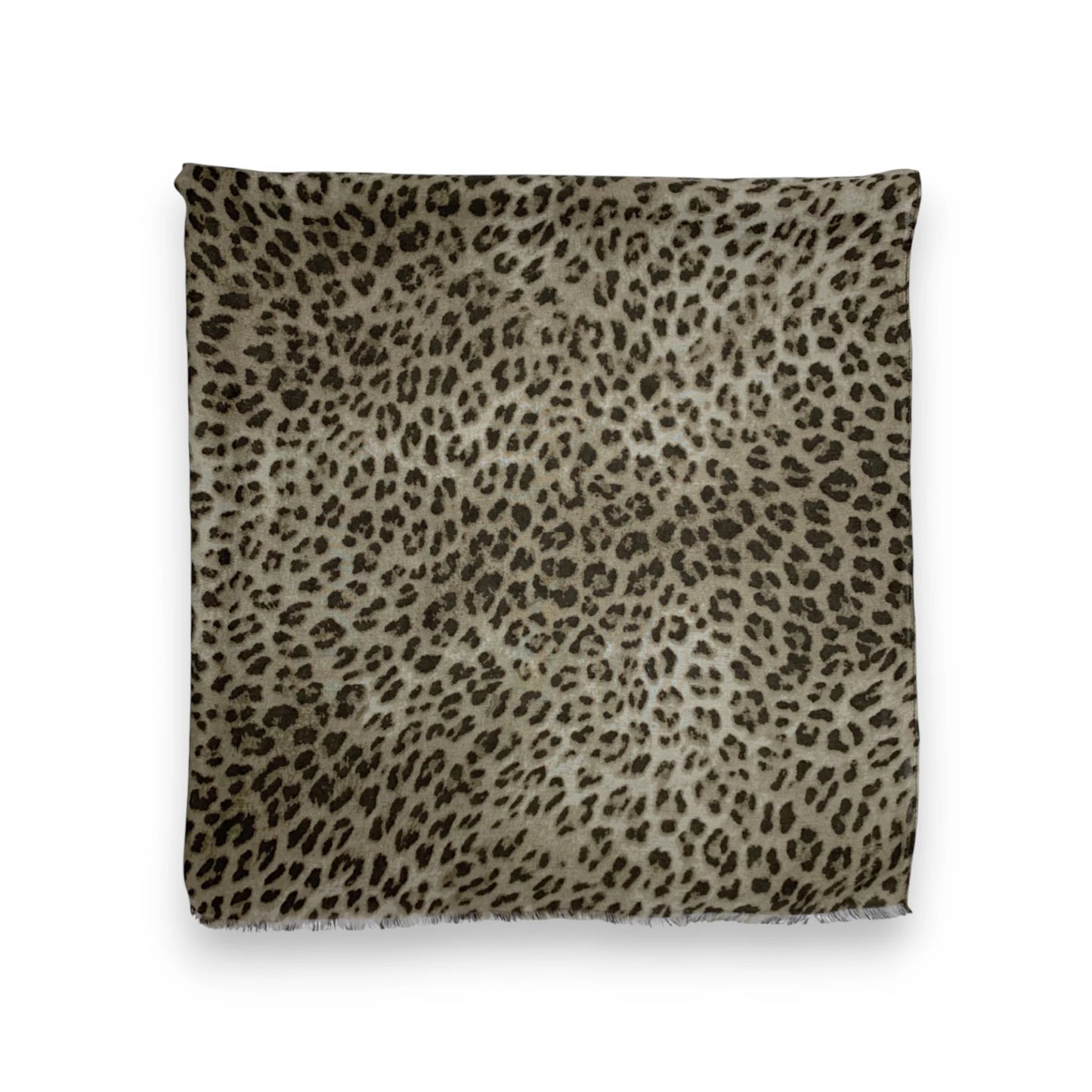 Cheetah Print Cotton Blend Scarf