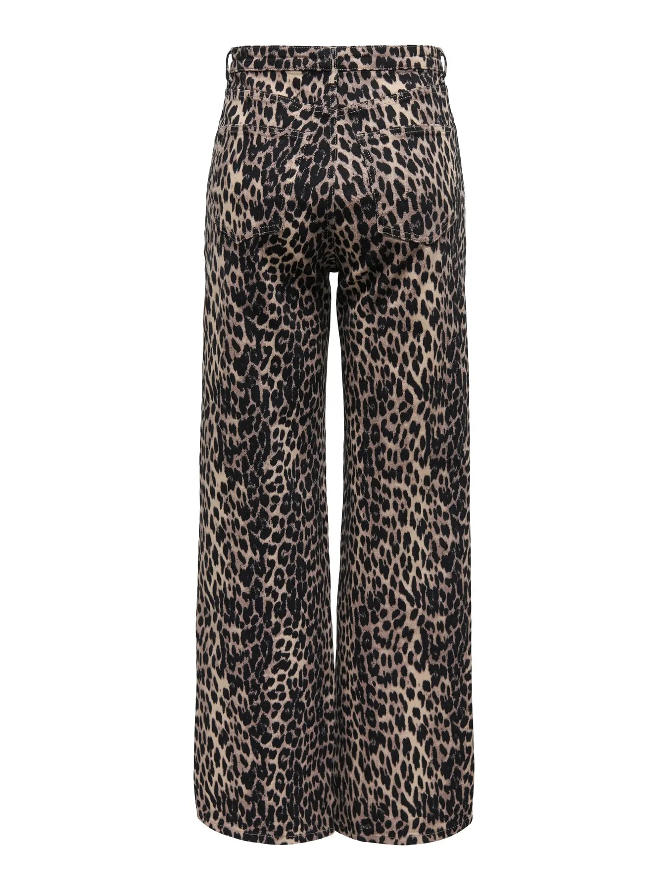 Leopard Print High Waisted Wide Jean