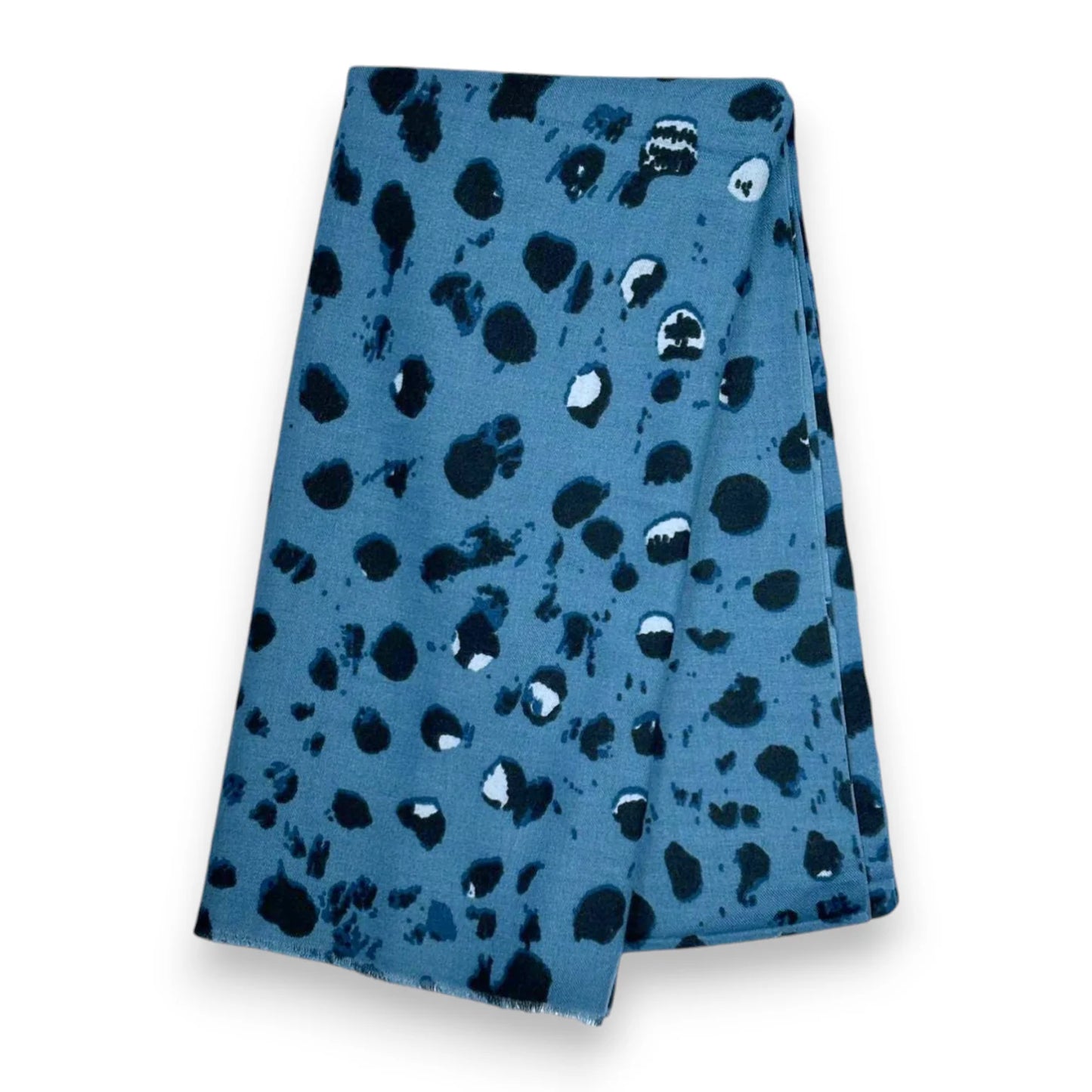 Spotty/Animal Print Scarf - Blue