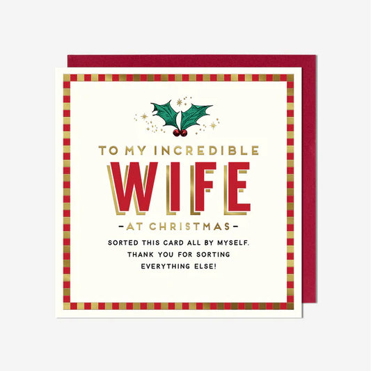 Greeting Card - Wife Thanks For Sorting