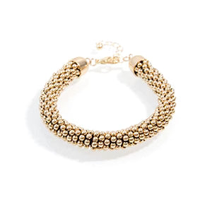 Simple Beaded Bracelet - Gold