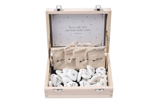 Send With Love 48 Assorted Sentiment Heart Stones