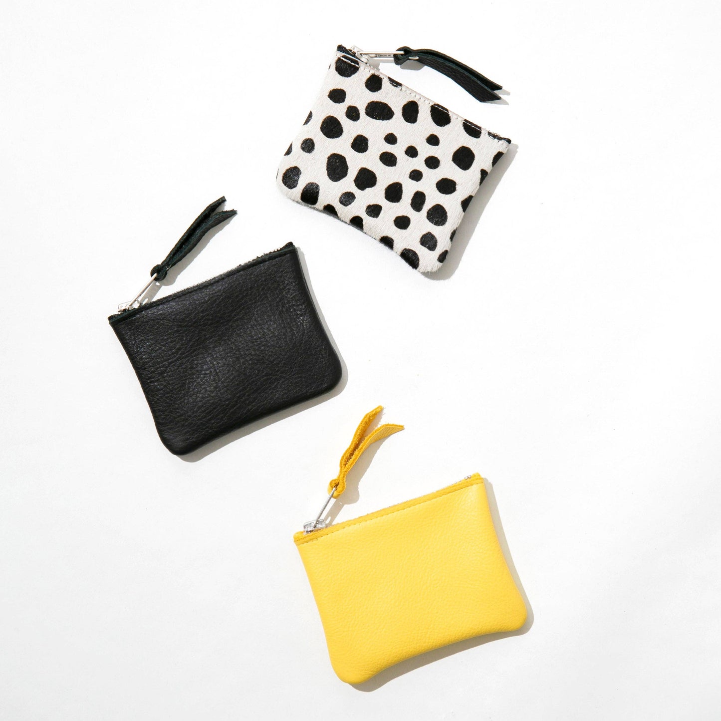 Yellow Leather Coin Purse
