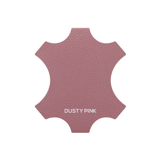 Fold Over Leather Clutch - Dusky Pink