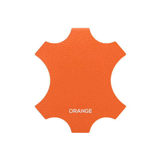 Fold Over Leather Clutch - Light Orange