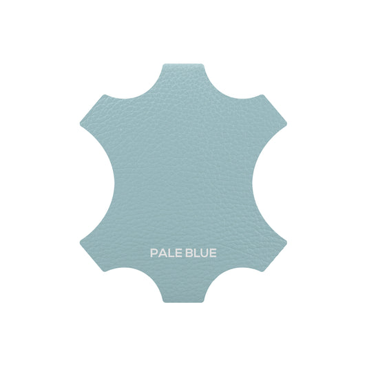 Leather Plain Hobo Bag - Light Blue