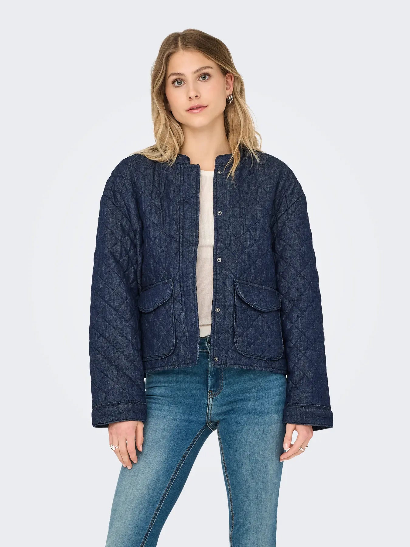 Lightweight Quilted Denim Jacket