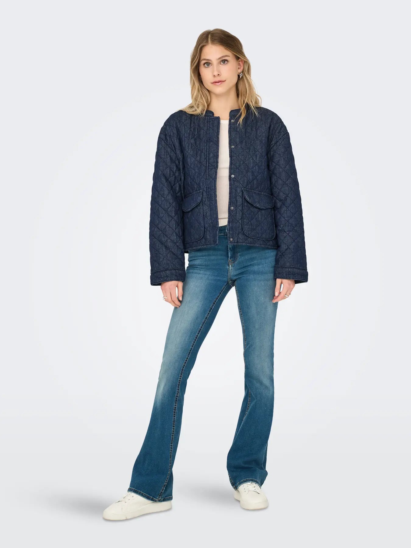Lightweight Quilted Denim Jacket