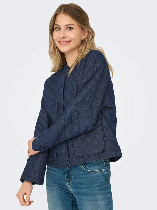 Lightweight Quilted Denim Jacket