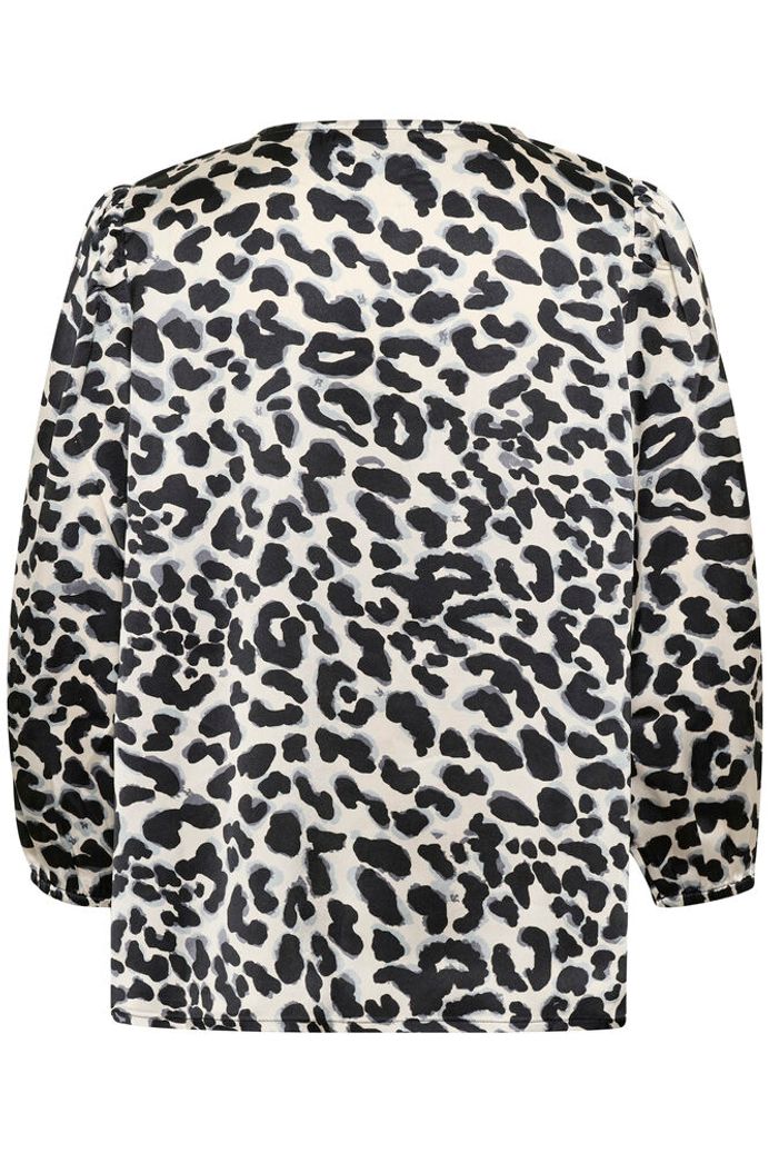 Leopard Print Blouse -  Grey Leopard & Brown Leopard