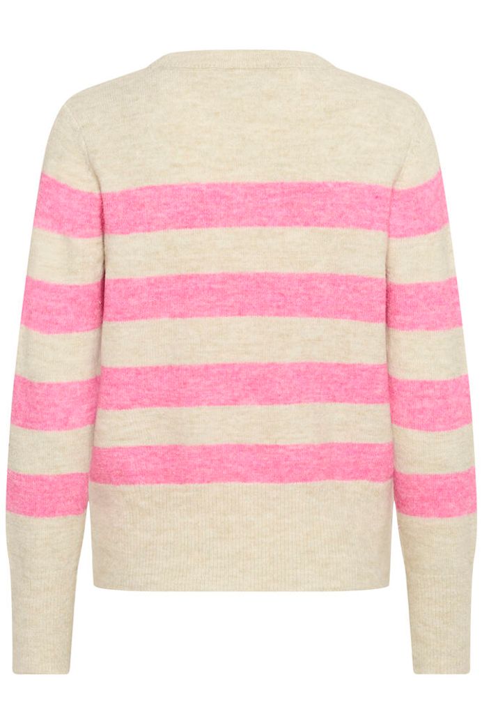 Striped Pullover Sweater - Light Grey / Blue & Feather Grey / Pink