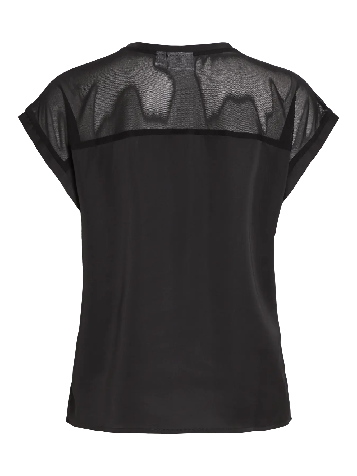 Mesh Short Sleeved Top - Black