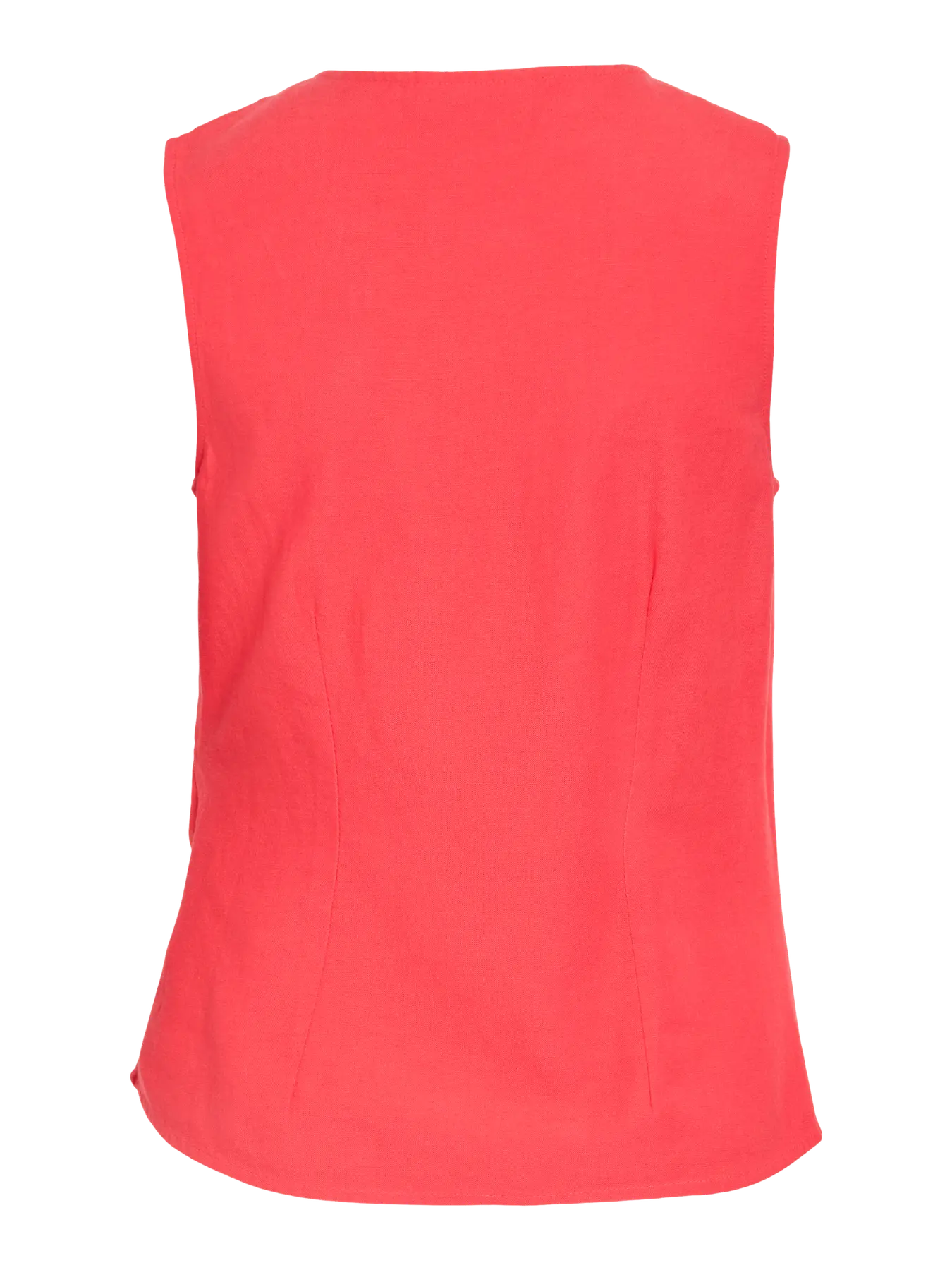 Sleeveless Linen Mix Wrap Over Top - Various Colours