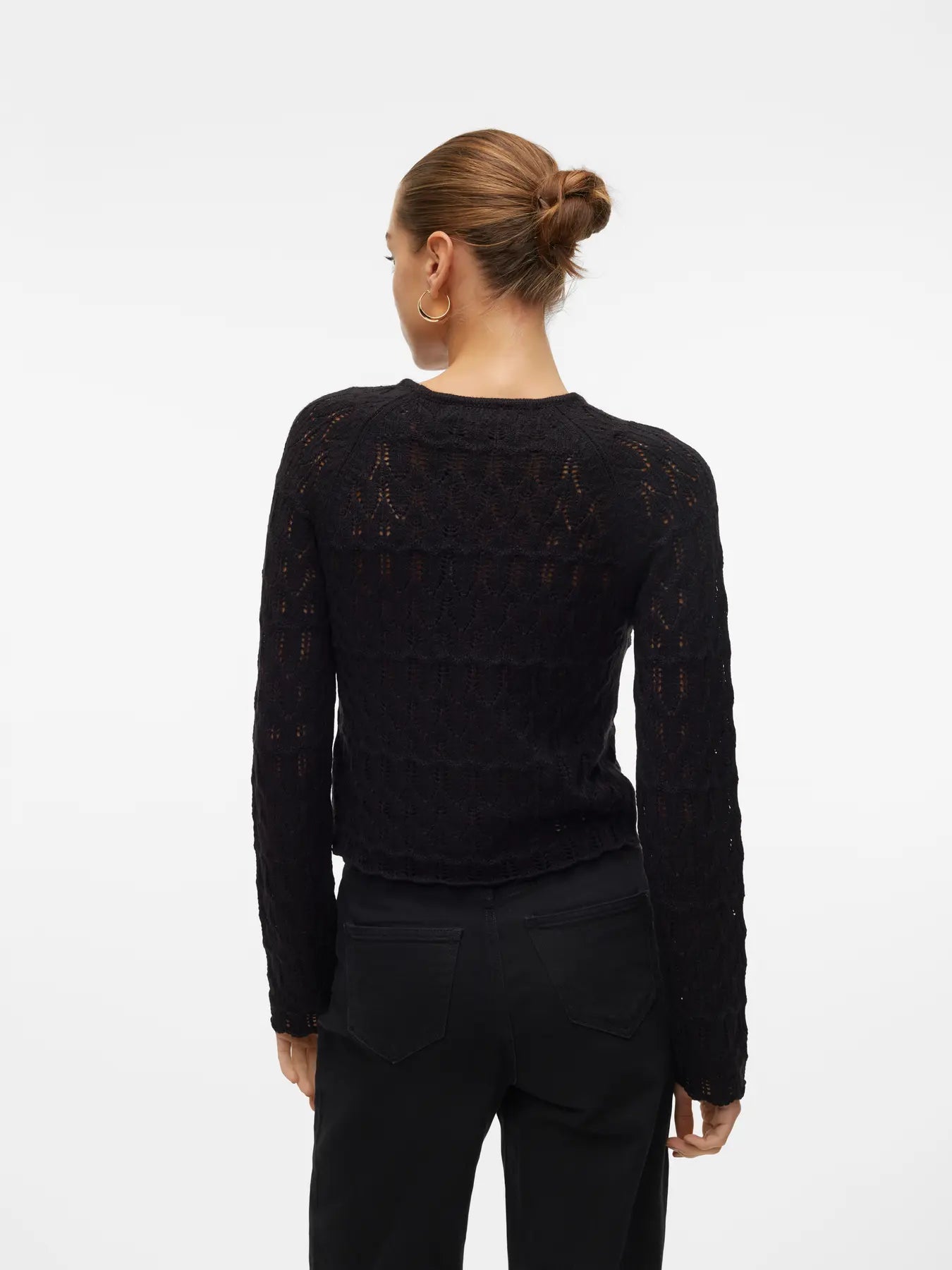 Open Weave Jumper - Black