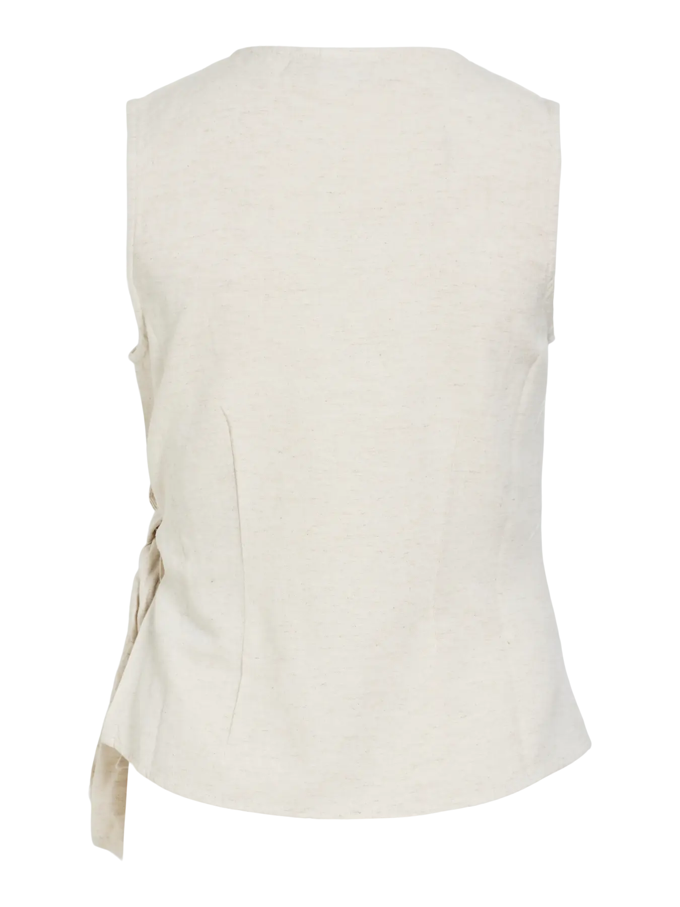 Sleeveless Linen Mix Wrap Over Top - Various Colours