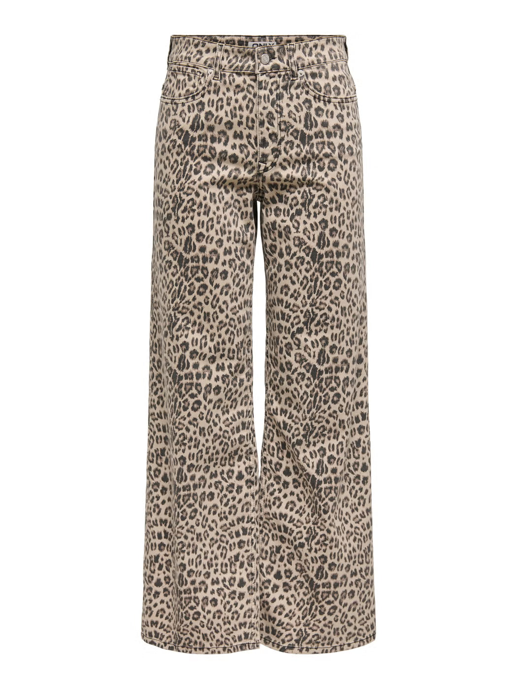 Animal Leopard Print Denim Jeans - Chocolate, Brown or Oatmeal