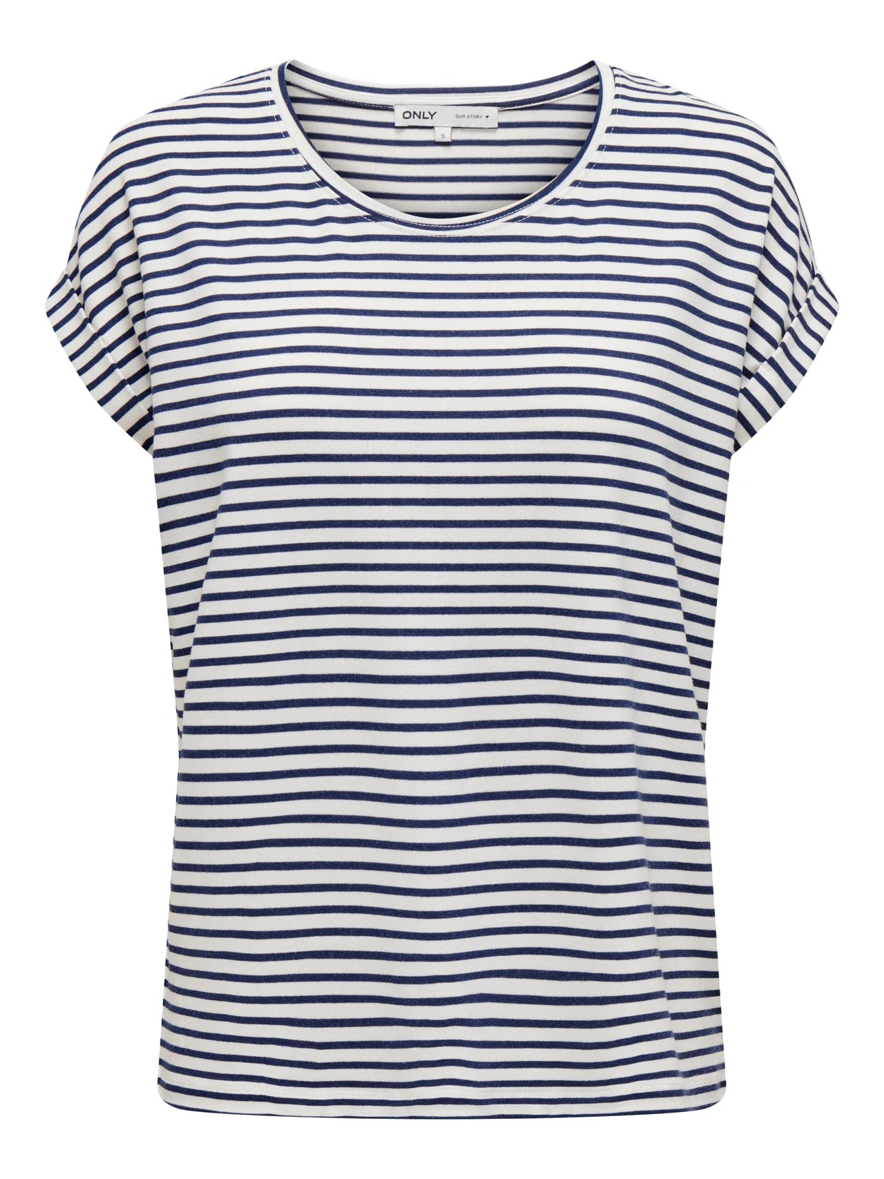 Blue & White Striped Short Sleeve T-Shirt