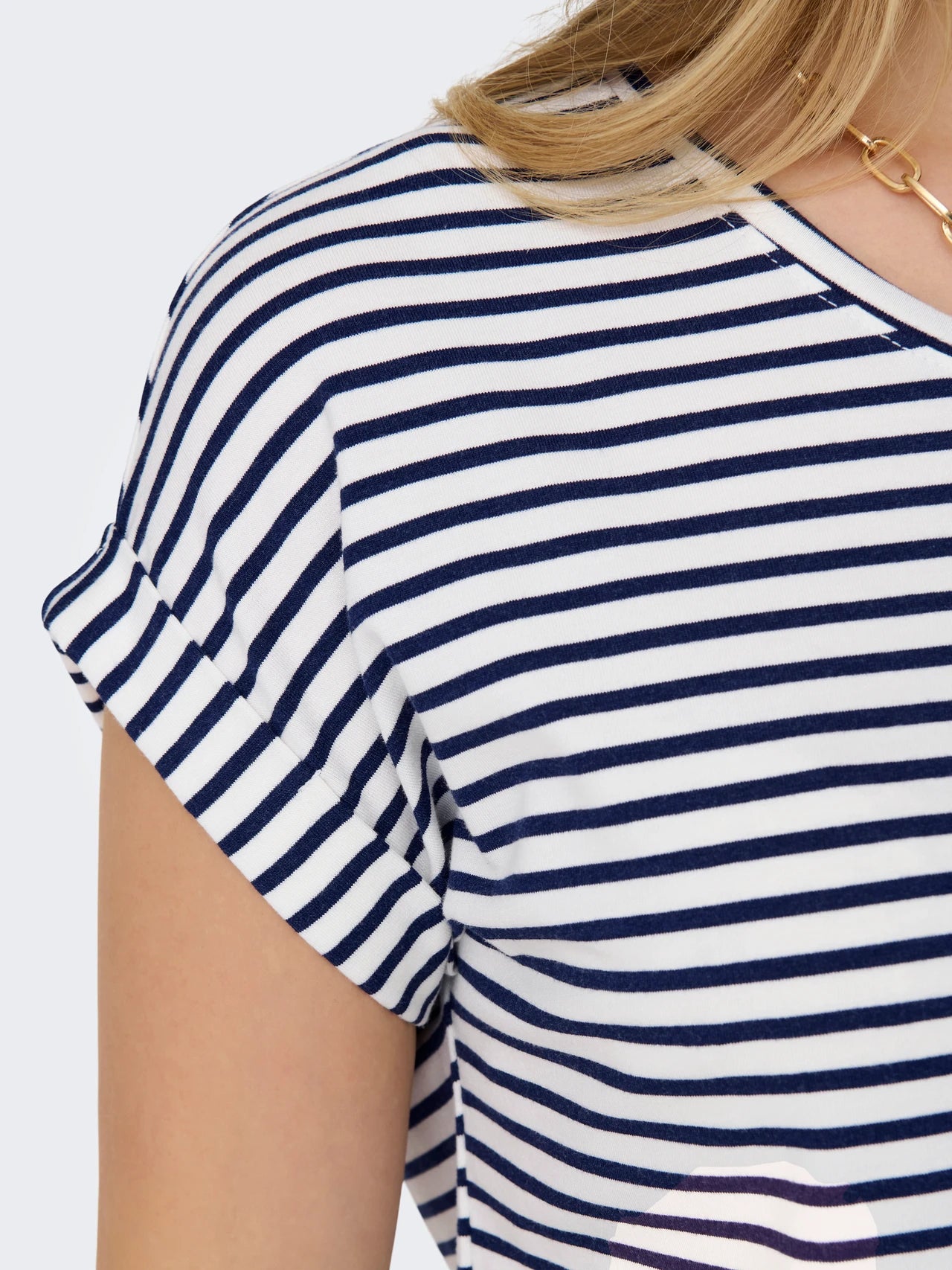 Blue & White Striped Short Sleeve T-Shirt