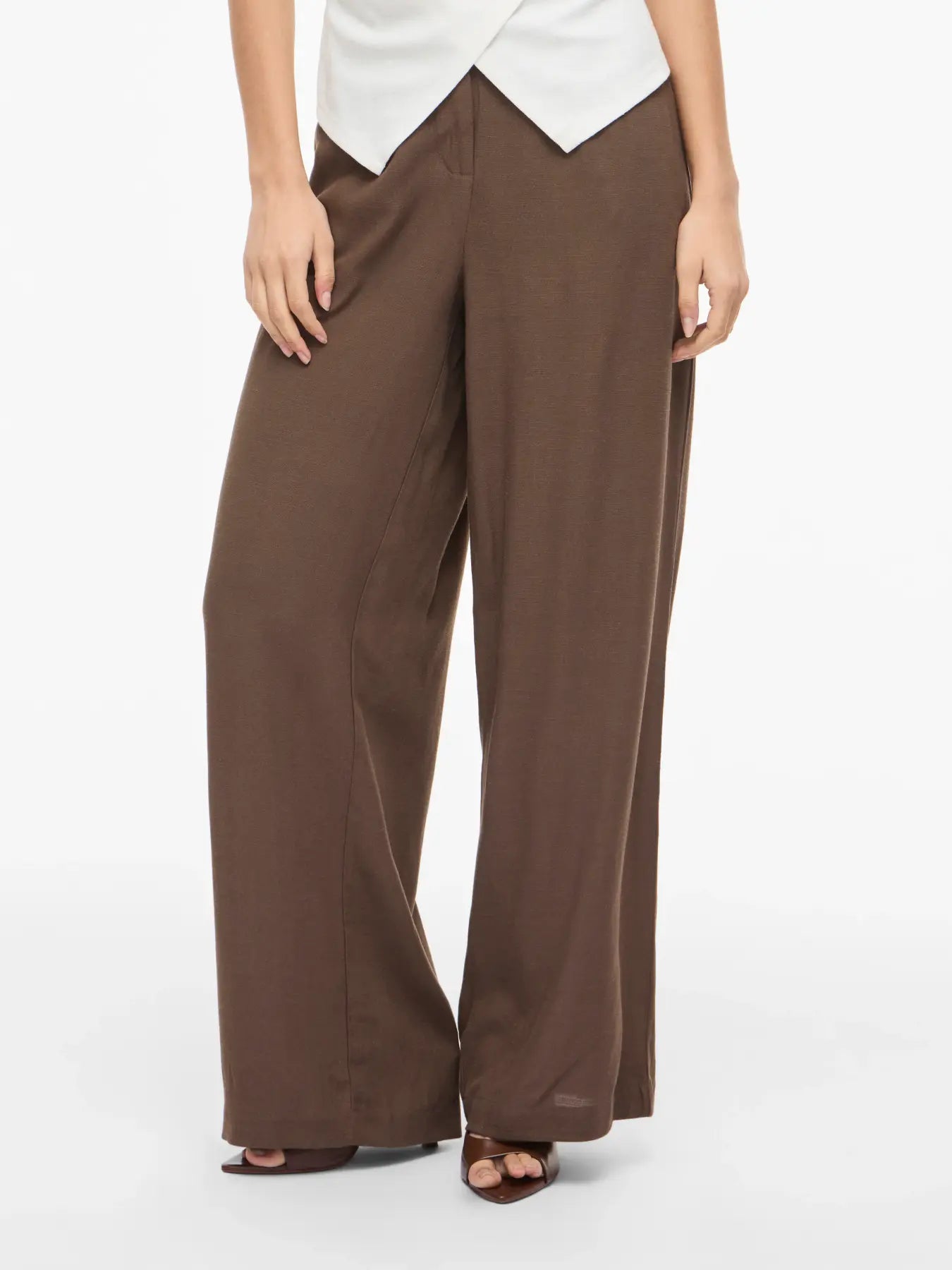 Linen Mix Trouser - Oatmeal or Brown