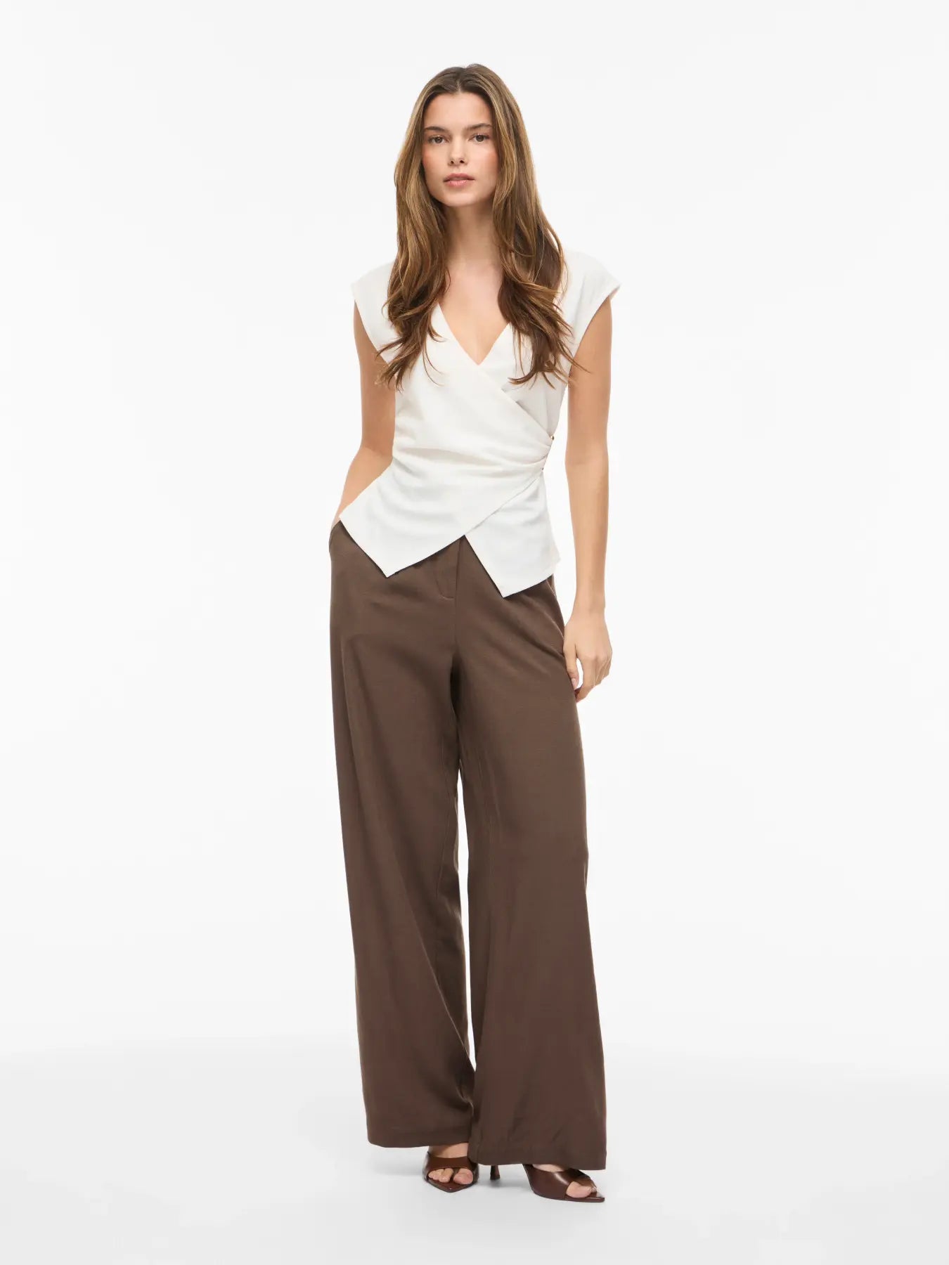 Linen Mix Trouser - Oatmeal or Brown