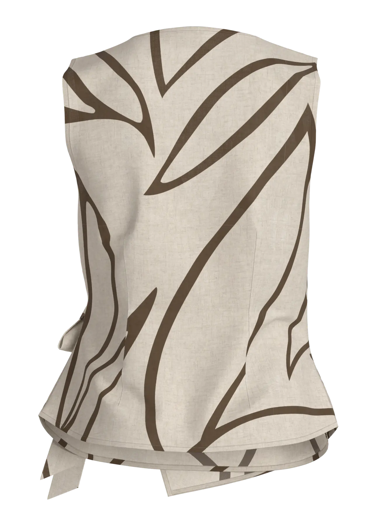 Sleeveless Linen Mix Wrap Over Top - Various Colours