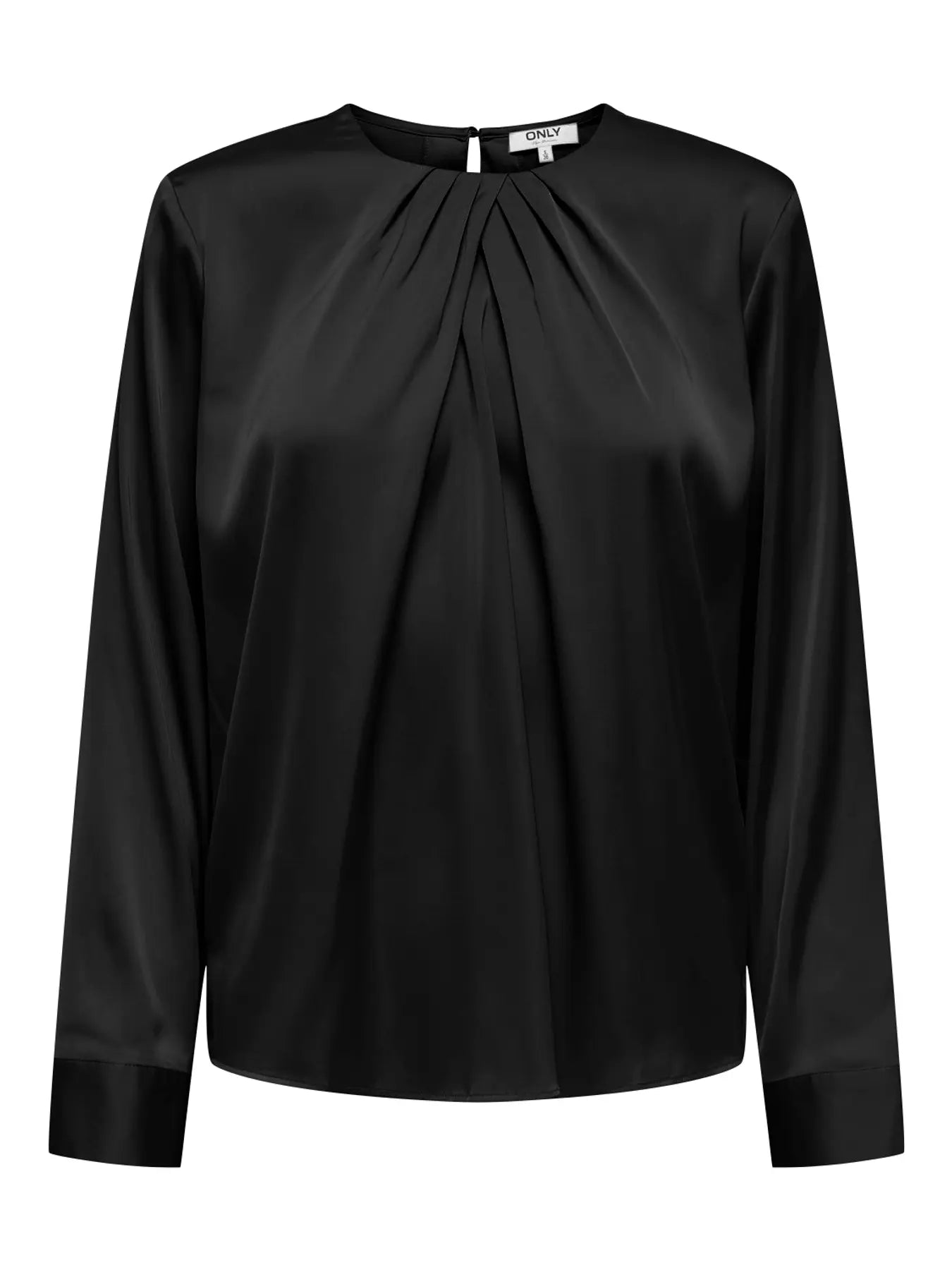 Long Sleeve Satin Top - Black or Champagne