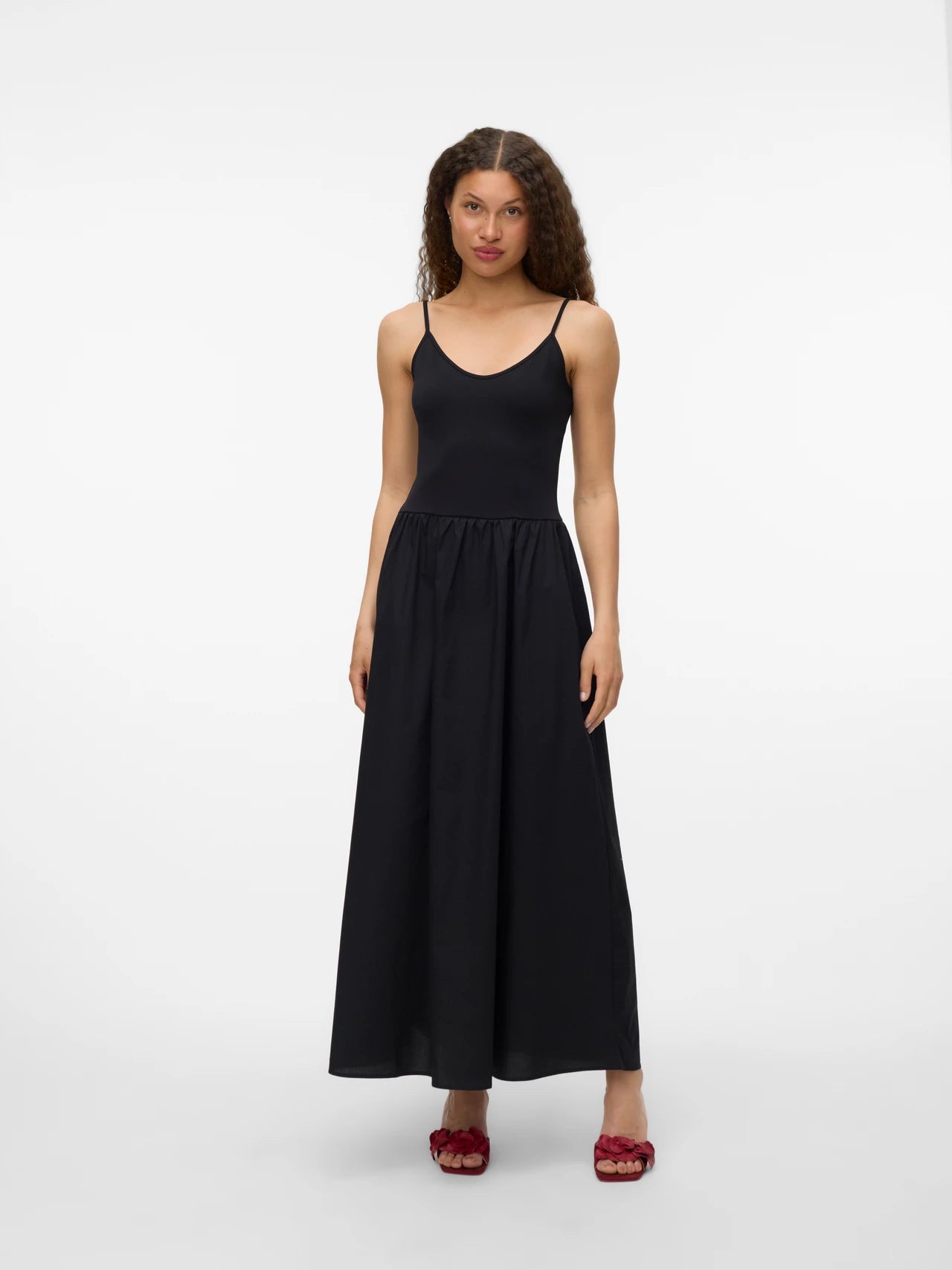 Black Strap Maxi Dress