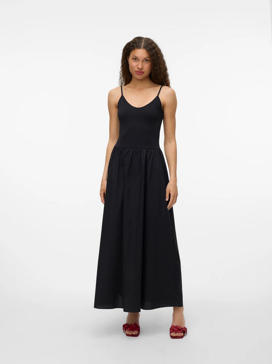 Black Strap Maxi Dress