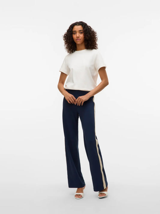 Wide Panel Trouser - Navy