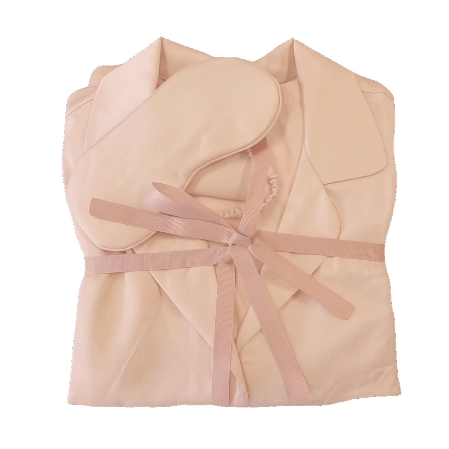 Pink Satin Pyjamas & Sleep Mask Nightwear Gift Set